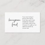 Honeymoon Wish or Fund, Modern Script Enclosure Ca Begleitkarte<br><div class="desc">Das ist die moderne lässige Eleganz,  Script-Minimalismus,  Schriftart,  Hochzeitskarte. Sie können die Schriftart-Farben ändern und Ihre Hochzeitsdetails in den entsprechenden Schriftart / Buchstaben hinzufügen. #TeeshaDerrick</div>