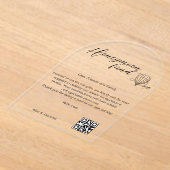Honeymoon Wish Qr Code Reisefonds Anforderung Gesc Acryleinladungen (Ablage )