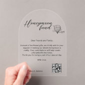 Honeymoon Wish Qr Code Reisefonds Anforderung Gesc Acryleinladungen (Insitu (Handheld))