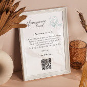 Honeymoon Wish Qr Code Reisefonds Anforderung Gesc Poster