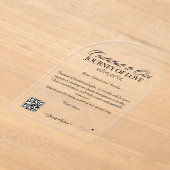 Honeymoon Wish Registry Qr Code Wedding Gift Acryleinladungen (Ablage )