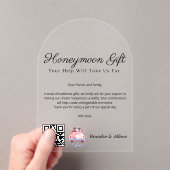 Honeymoon Wish Travel Fund Anforderung Geschenk Qr Acryleinladungen (Insitu (Handheld))
