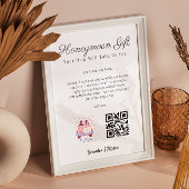 Honeymoon Wish Travel Fund Anforderung Geschenk Qr Poster