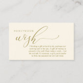 Honeymoon Wish Wishing Well, Fund, A Note On Gifts Begleitkarte (Vorderseite)