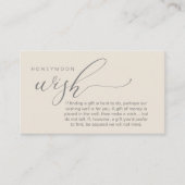 Honeymoon Wish Wishing Well, Fund, A Note On Gifts Begleitkarte (Vorderseite)