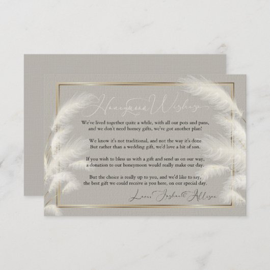 Honeymoon wünscht Allison 1b Einladung (Vorne/Hinten)