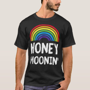 Honeymoonin LGBT Gay Lesbian Bride Groom Honeymoon T-Shirt