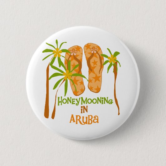 Honeymooning in Aruba Button (Vorderseite)