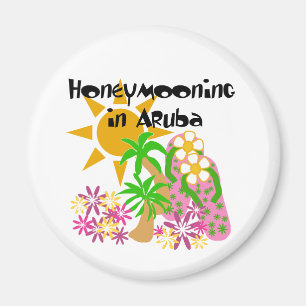 Honeymooning in Aruba Magnet