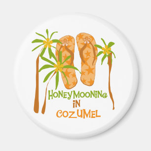 Honeymooning in Cozumel Magnet