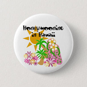Honeymooning in Hawaii Button