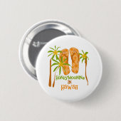Honeymooning in Hawaii-Knopf Button (Vorne & Hinten)