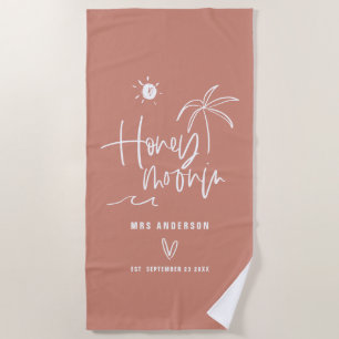 Honeymooning Palme-Hochzeitsgeschenk Strandtuch