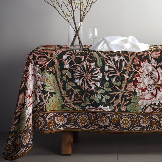 Honeysuckle Art Nouveau Floral Pattern Morris Tischdecke