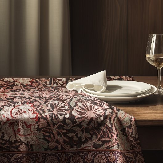 Honeysuckle Art Nouveau Floral Pattern Morris Tischdecke