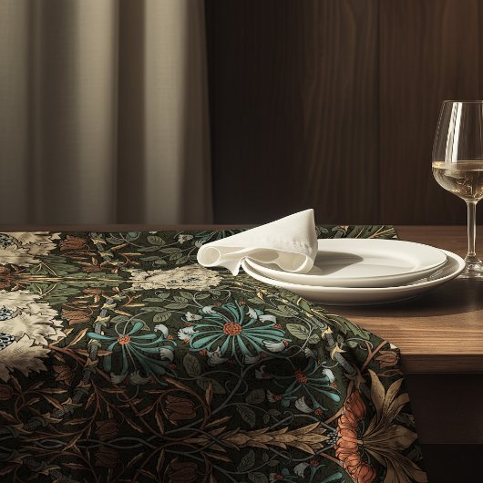 Honeysuckle Art Nouveau Floral Pattern Morris Tischdecke