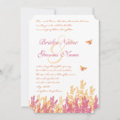 Honeysuckle BeesWachs Wildblume Wedites Einladung (Vorderseite)