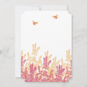 Honeysuckle BeesWachs Wildblume Wedites Einladung (Rückseite)