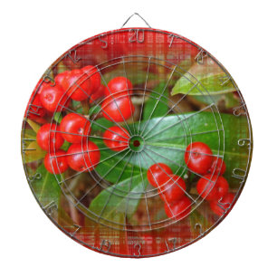 Honeysuckle Berries auf Baumwolltuch Dartscheibe
