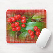 Honeysuckle Berries auf Baumwolltuch Mousepad (Mit Mouse)