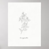 Honeysuckle Birth Blume Print Poster (Vorne)