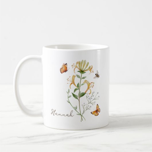 Honeysuckle Birth Month Flower Kaffeetasse (Links)