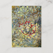 HONEYSUCKLE BLUME Art Nouveau Floral Gelb Visitenkarte (Rückseite)