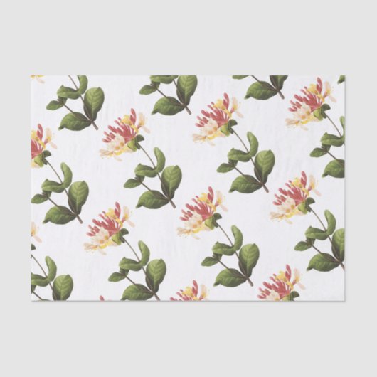 Honeysuckle Blume Muster Seidenpapier (Vorderseite)