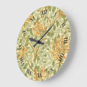 Honeysuckle Blume Pattern William Morris Große Wanduhr (Winkel)