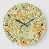 Honeysuckle Blume Pattern William Morris Große Wanduhr (Vorderseite)