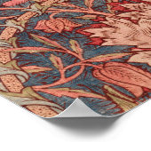 Honeysuckle, Blumenmuster von William Morris Poster (Ecke)