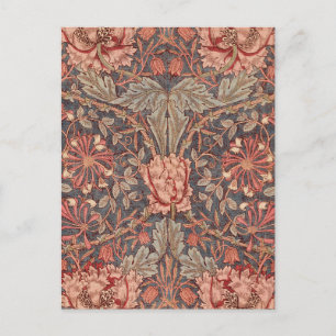 Honeysuckle, Blumenmuster von William Morris Postkarte