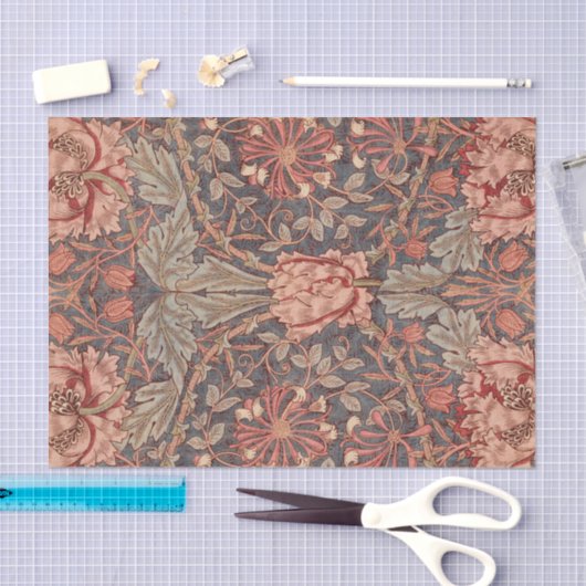 Honeysuckle, Blumenmuster von William Morris Seidenpapier (Handwerk)