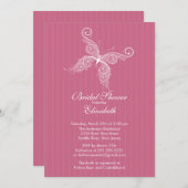 Honeysuckle Butterfly Bridal Dusche Einladung (Vorne/Hinten)