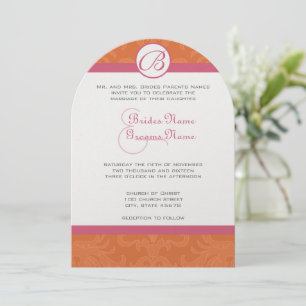 Honeysuckle & Coral Rose Wedites Einladung