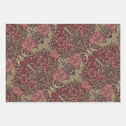 Honeysuckle Delight William Morris Larkspur Geschenkpapier Set (Vorderseite)