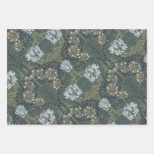 Honeysuckle Delight William Morris Larkspur Geschenkpapier Set (Vorderseite 3)