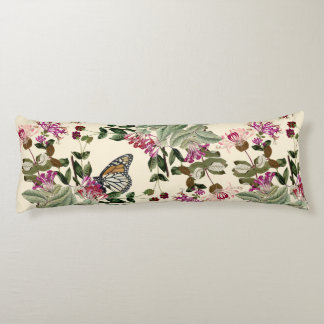 Honeysuckle Flowers Floral Butterfly Body Pillow Seitenschläferkissen