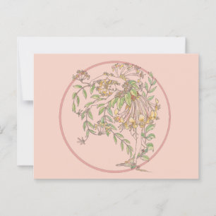 Honeysuckle Garden Fairy - June Birth Blume Postkarte