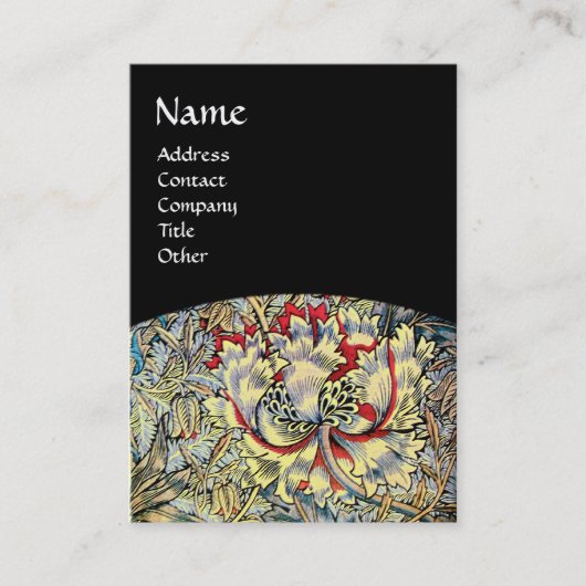 HONEYSUCKLE, gelb, rosa, weiß braun, schwarz Visitenkarte (Vorderseite)