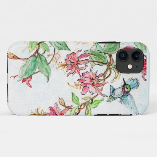 Honeysuckle Hummingbird Case-Mate iPhone Hülle (Rückseite (Horizontal))