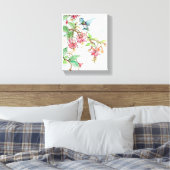 Honeysuckle Hummingbird Stretched Canvas Print Leinwanddruck (Insitu (Schlafzimmer))