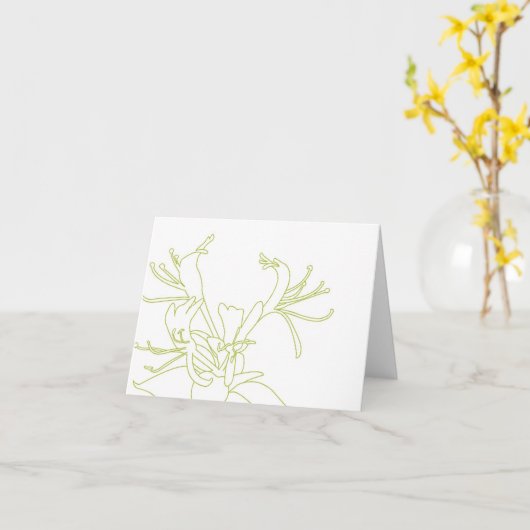 HONEYSUCKLE Notecard Karte (Gelbe Blume)