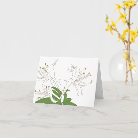 HONEYSUCKLE Notecard No. 2 Karte (Gelbe Blume)