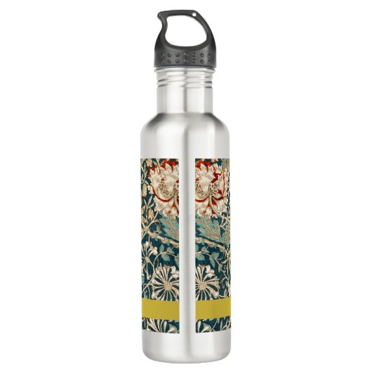 Honeysuckle Pattern - Design von William Morris Edelstahlflasche (Rückseite)