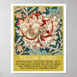 Honeysuckle Pattern - Design von William Morris Poster