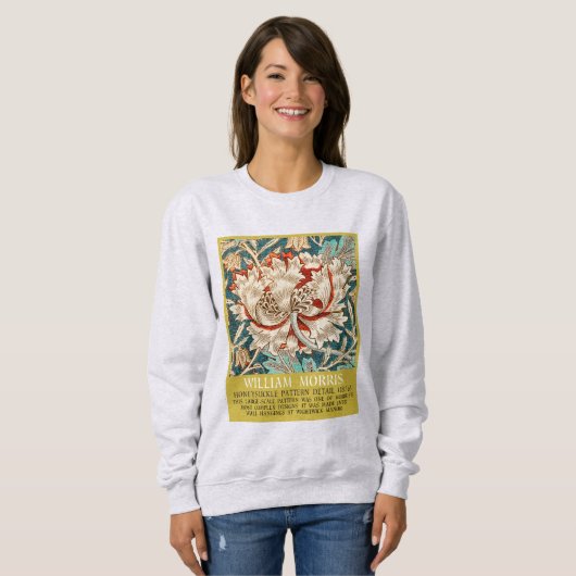 Honeysuckle Pattern - Design von William Morris Sweatshirt (Vorne ganz)
