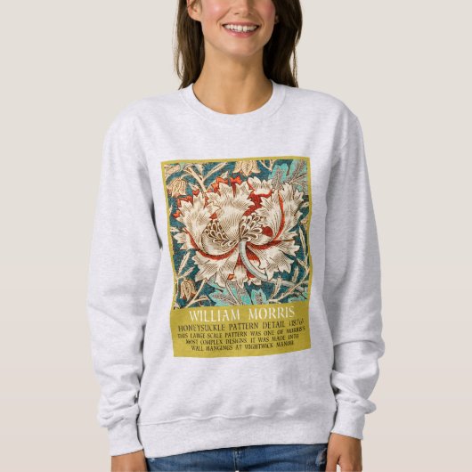 Honeysuckle Pattern - Design von William Morris Sweatshirt (Vorderseite)