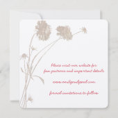 Honeysuckle Pink Blume Botanisch Save the Date (Rückseite)