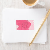 Honeysuckle Pink Fun Heart Lip Balm Label Adressaufkleber (Insitu)